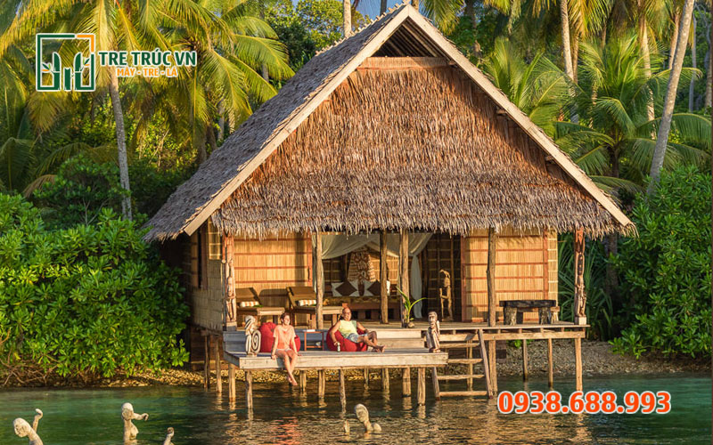 Công trình resort phú quốc bằng lá dừa nước