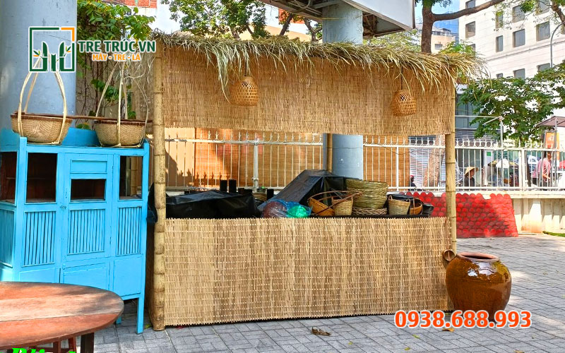 Mê bồ tre làm gian hàng hội chợ triển lãm
