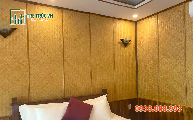 Cót Tre Ốp Tường, Ốp Trần, Xây Dựng Giá Rẻ Tại TPHCM Cót ép tre 1 lớp ốp tường trang trí quán cafe