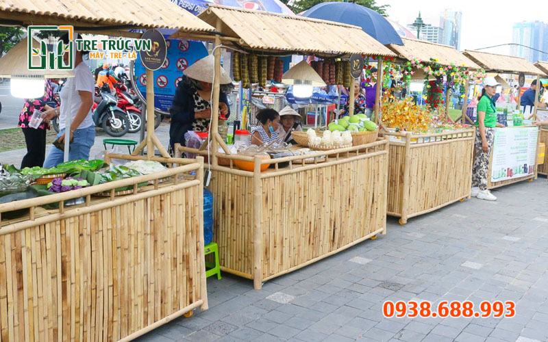 Tre Tầm Vông Nguyên Liệu — Giá Rẻ Nhất Tại TPHCM | Tre Trúc VN Mái che tạm tre tầm vông — tiết kiệm 70% so với khung sắt